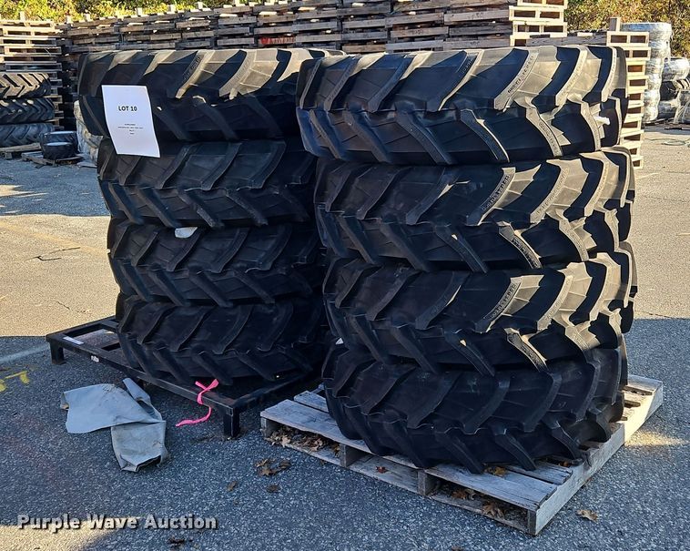 image for item OJ9882 (8) 340/85R24 tires and wheels