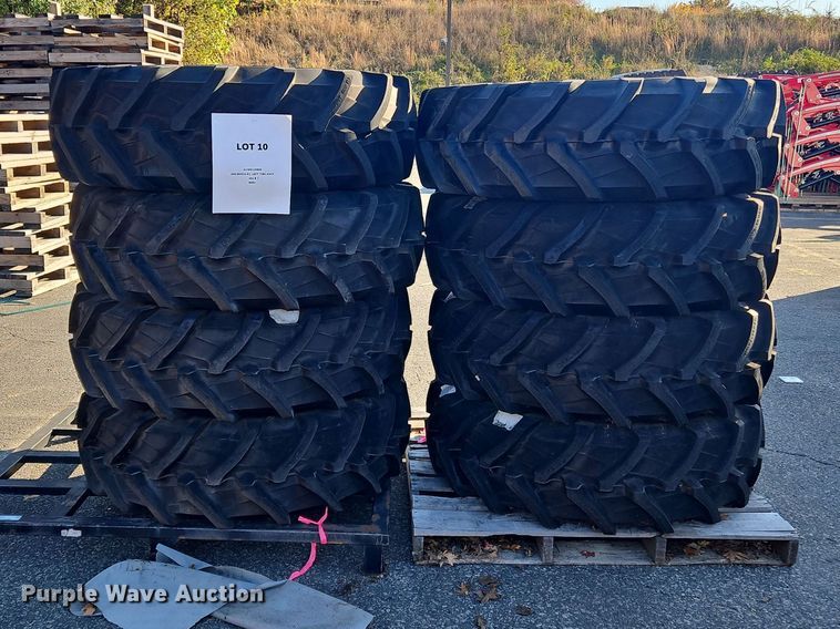 image for item OJ9882 (8) 340/85R24 tires and wheels