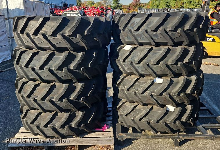 image for item OJ9882 (8) 340/85R24 tires and wheels