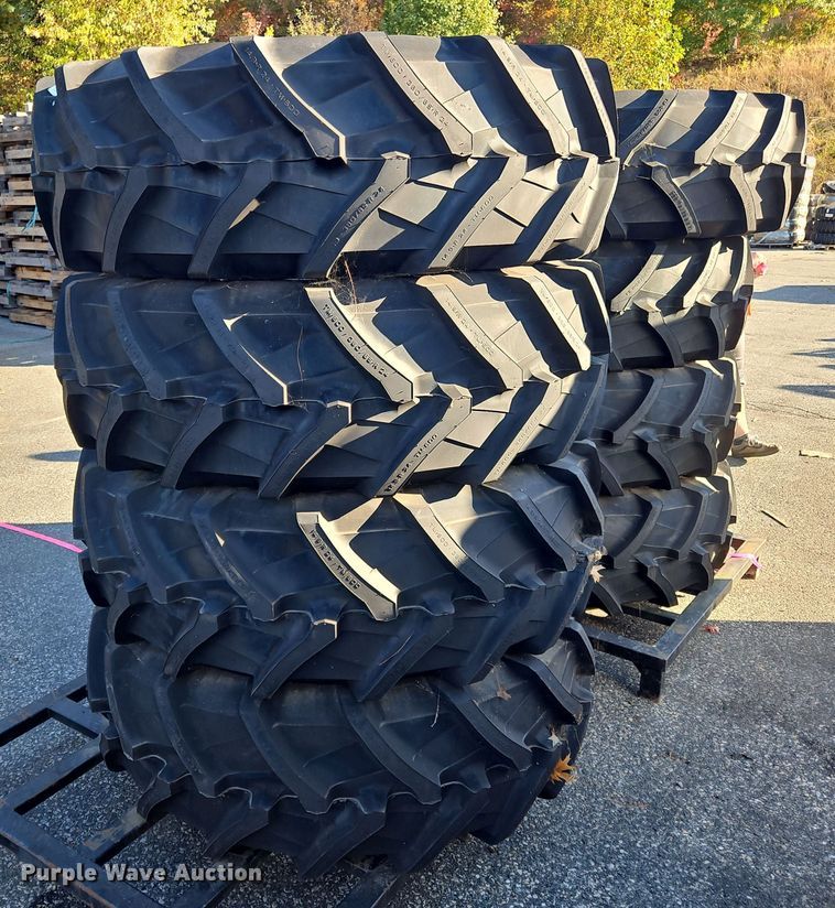 image for item OJ9884 (8) 380/85R24 tires and wheels