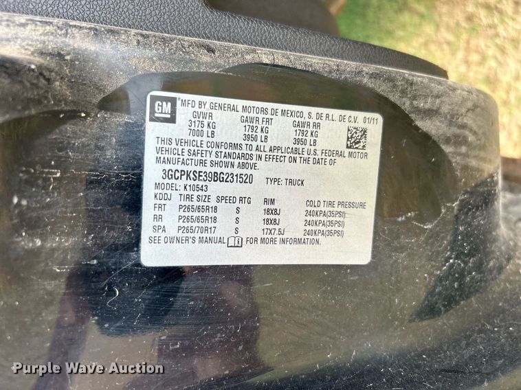 image for item DO7518 2011 Chevrolet  Silverado 1500 Crew Cab pickup truck