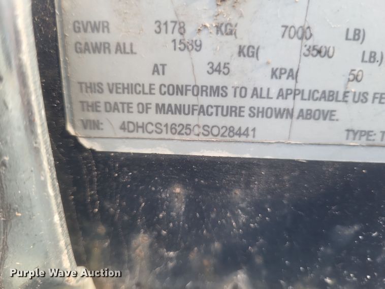 image for item DQ3738 2012 Buck Dandy utility trailer