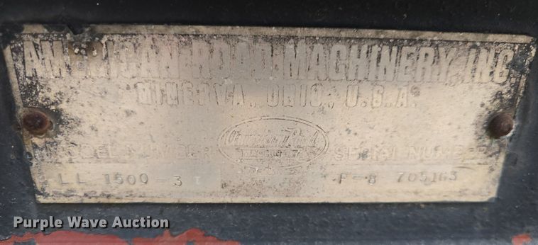 image for item DQ5289 American Road Machinery LL 1500-3T leaf vacuum