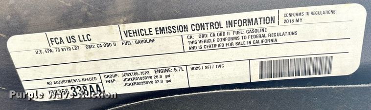 image for item DT0001 2018 Dodge Ram 1500 Crew Cab pickup truck