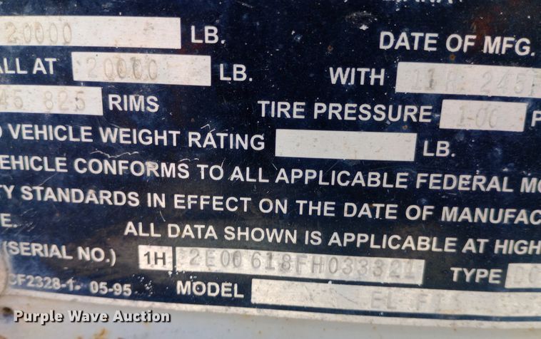 image for item DW0803 1985 Fruehauf EL FI trailer dolly