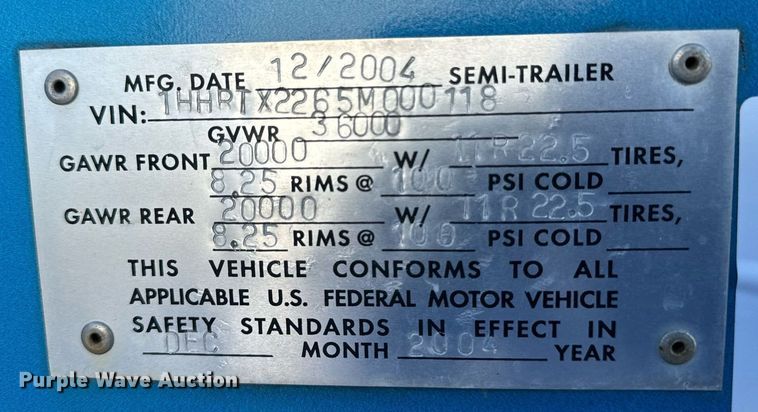 image for item DW2345 2005 Hackney delivery trailer