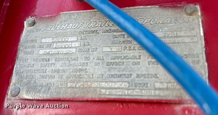 image for item DW2346 1992 Fruehauf FB8-NT2-45N dry van trailer