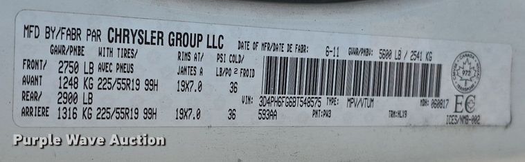 image for item DW3850 2011 Dodge Journey R/T SUV