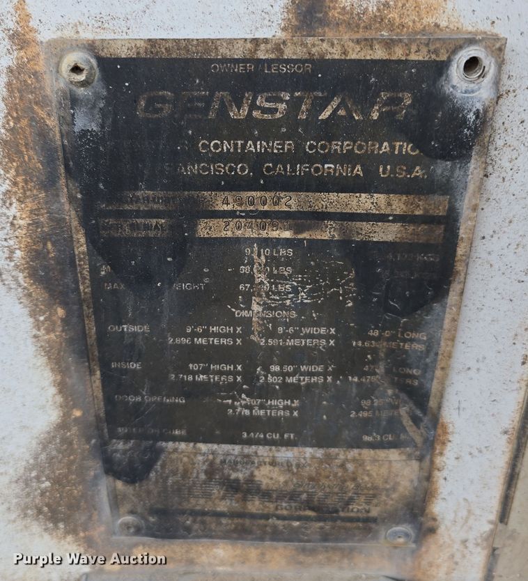 image for item DW3892 Genstar shipping container