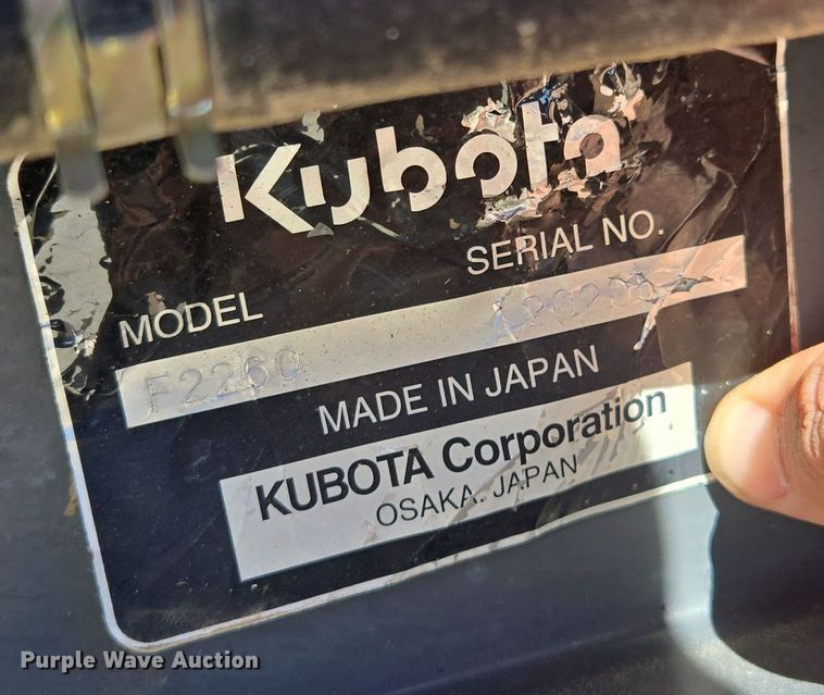 image for item EE8622 Kubota  F2260 lawn mower