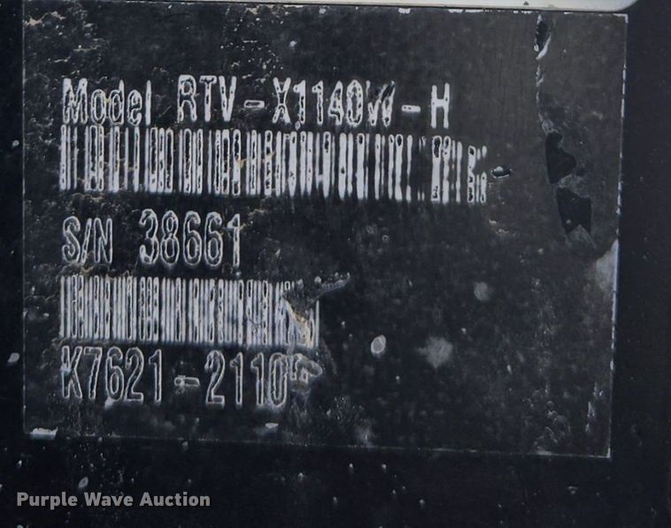 image for item EE8623 2020 Kubota  RTV X1140 utility vehicle