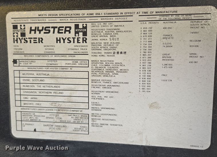 image for item EE8624 Hyster  E30XM2 forklift