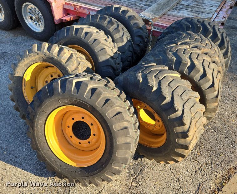 image for item EE8677 (9) 12-16.5 tires and wheels