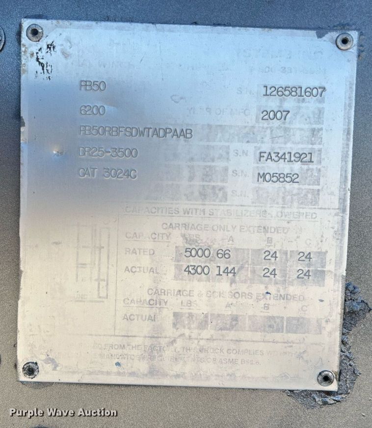 image for item EG1157 2007 Princeton PB50 forklift