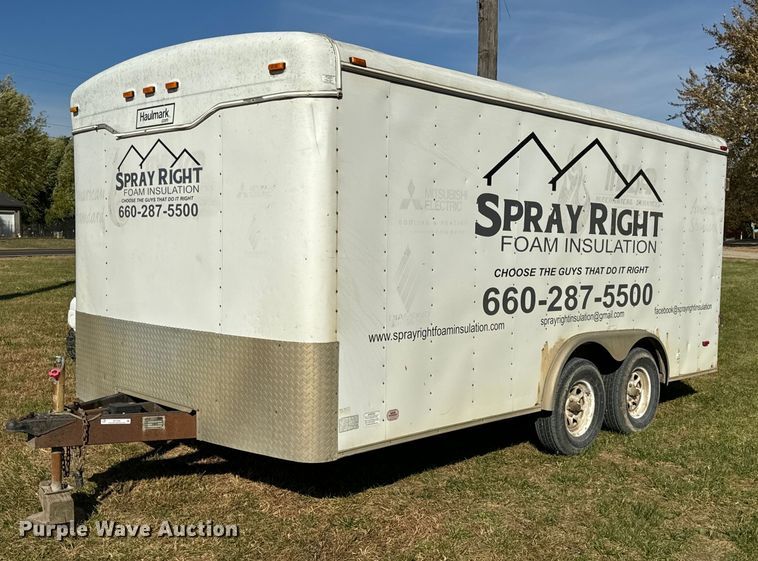 image for item EH7205 2002 Haulmark GR85X16WT2 enclosed cargo trailer