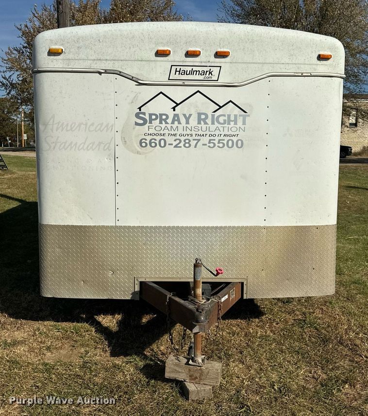 image for item EH7205 2002 Haulmark GR85X16WT2 enclosed cargo trailer