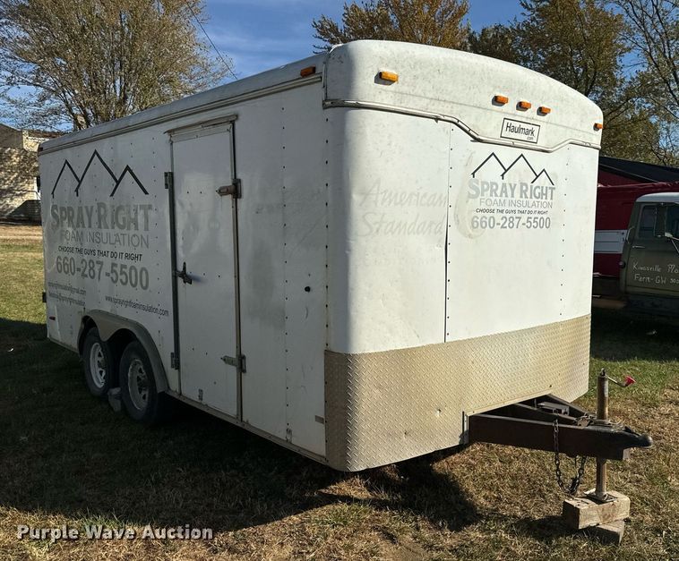 image for item EH7205 2002 Haulmark GR85X16WT2 enclosed cargo trailer