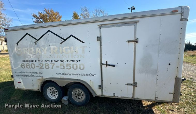 image for item EH7205 2002 Haulmark GR85X16WT2 enclosed cargo trailer