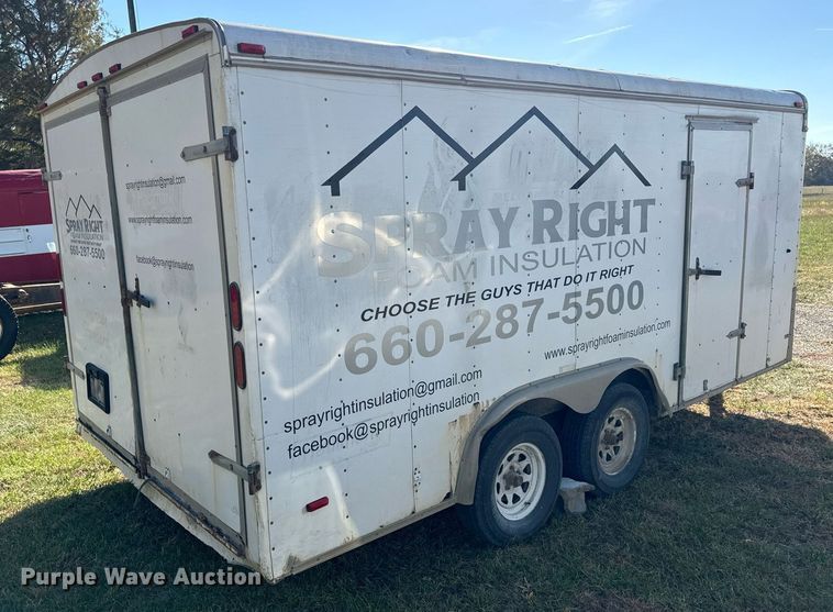 image for item EH7205 2002 Haulmark GR85X16WT2 enclosed cargo trailer