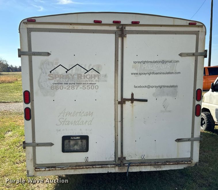 image for item EH7205 2002 Haulmark GR85X16WT2 enclosed cargo trailer