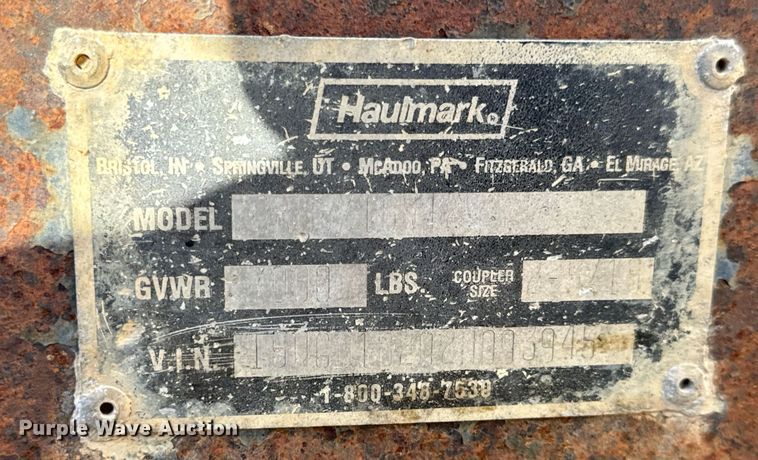 image for item EH7205 2002 Haulmark GR85X16WT2 enclosed cargo trailer