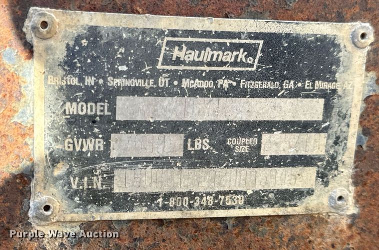 image for item EH7205 2002 Haulmark GR85X16WT2 enclosed cargo trailer