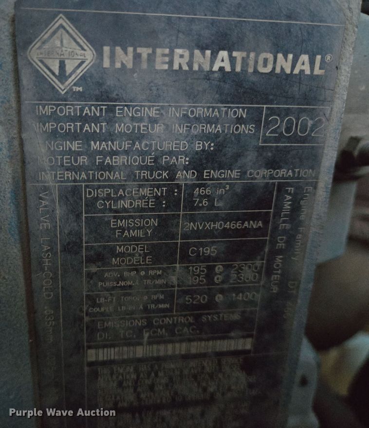 image for item EI4049 2003 International 4300 SBA crane truck