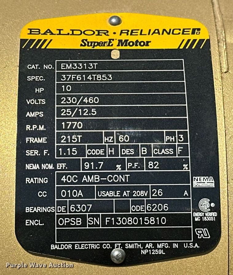 image for item EJ4965 2013 Champion  172-1 air compressor
