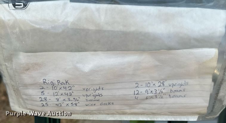 image for item EJ4972 Pallet racking