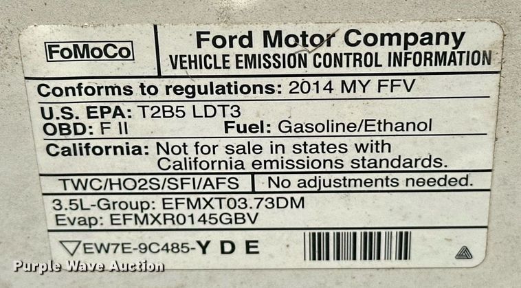 image for item EJ5013 2014 Ford  Explorer  SUV