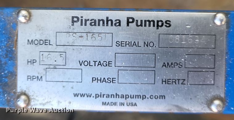 image for item EJ8054 Piranha Pumps PS-165E dredge pump
