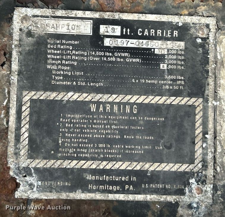 image for item EK3582 2006 Chevrolet C7500 rollback truck