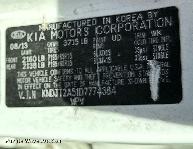 image for item EN2529 2013 Kia Soul SUV