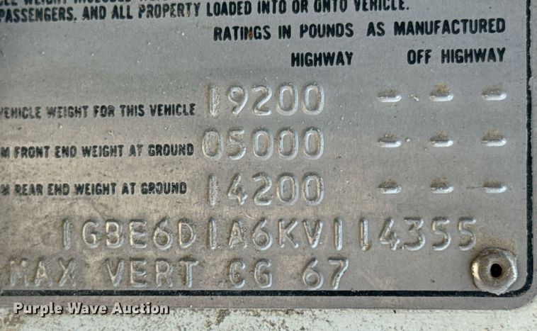 image for item JE9348 1989 Chevrolet C60 flatbed truck