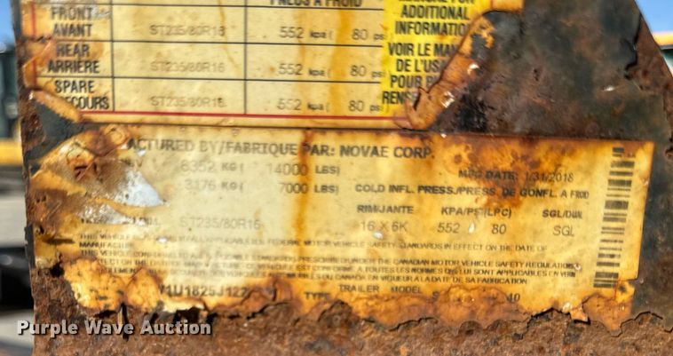 image for item OG9702 2018 Sure Trac  equipment trailer