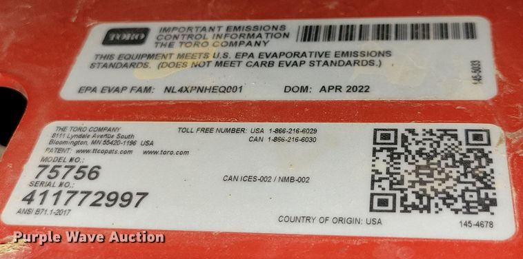 image for item OH9292 Toro Time Cutter ZTR lawn mower