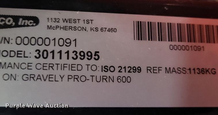 image for item OH9298 Gravely 600 ZTR lawn mower