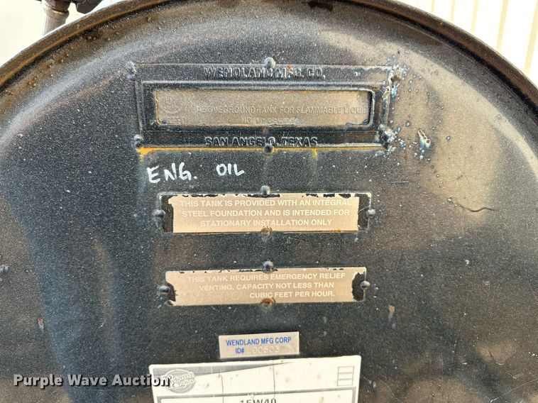 image for item DD3417 Wendland MFG oil tank