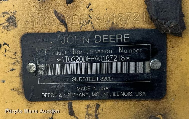 image for item DN0829 2010 John Deere 320D  skid steer loader