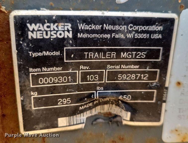 image for item DN3592 Wacker Neuson G50 generator