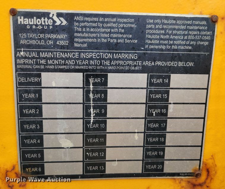 image for item DN3593 2015 Biljax 5533A boom lift