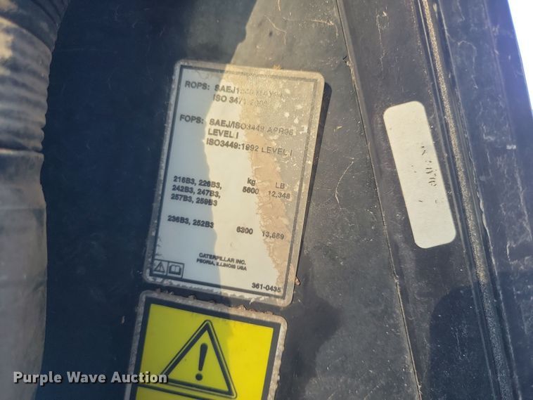 image for item DN3597 2011 Caterpillar 257B3 tracked skid steer loader