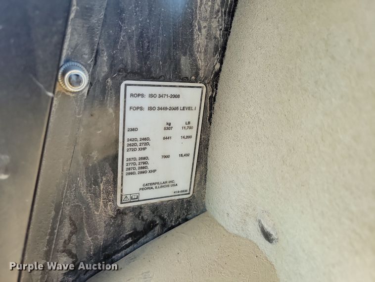 image for item DN3605 2014 Caterpillar  279D tracked skid steer loader