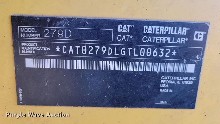 image for item DN3605 2014 Caterpillar  279D tracked skid steer loader