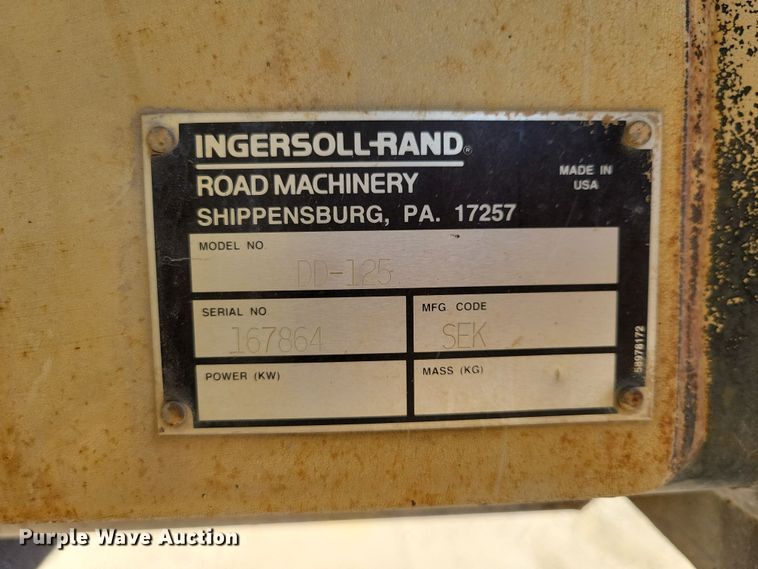 image for item DN3611 2010 Ingersoll Rand DD-125 double drum vibratory roller