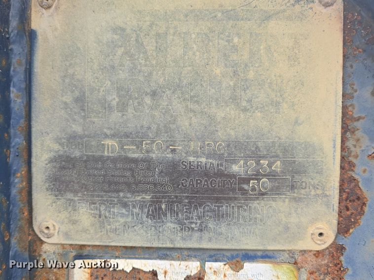 image for item DQ5225 1973 Talbert TD50HRG lowboy equipment trailer