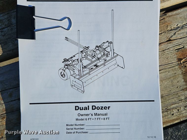 image for item DT7524 Hitch Doc Dual Dozer skid steer dozer blade