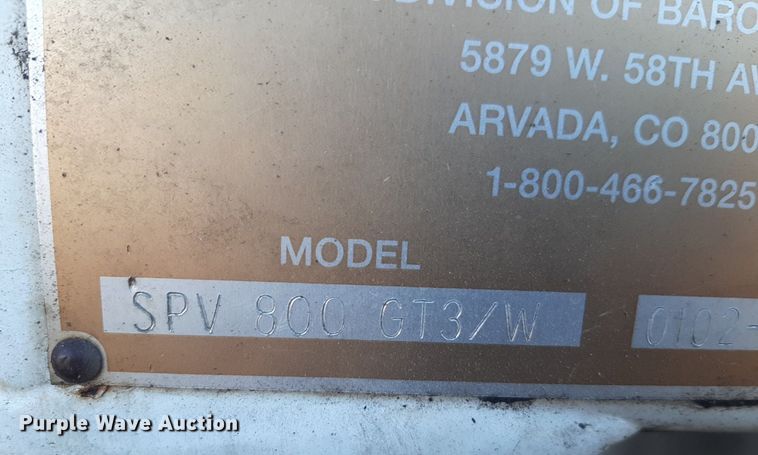 image for item DV9848 2001 Maxley Companies Vacmasters SPV800 vacuum excavator