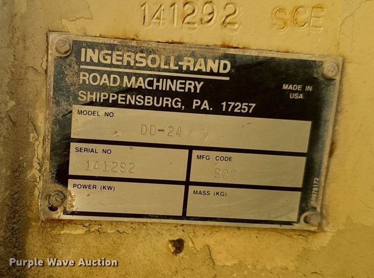image for item DW2307 1995 Ingersoll Rand DD24 double drum vibratory roller