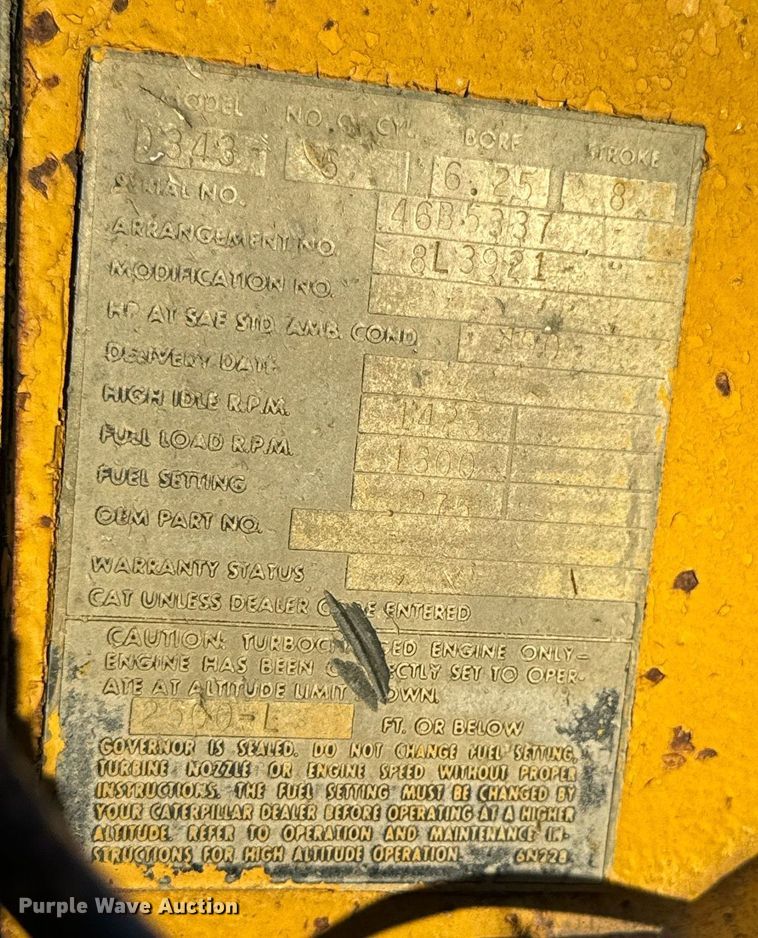 image for item DW2366 1975 Caterpillar D353 power unit